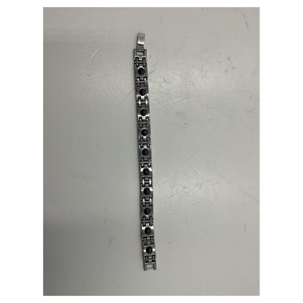 Unbranded Men's Stainless‎ Steel Magnetic H-Link Bracelet Black Hematite 8.5"